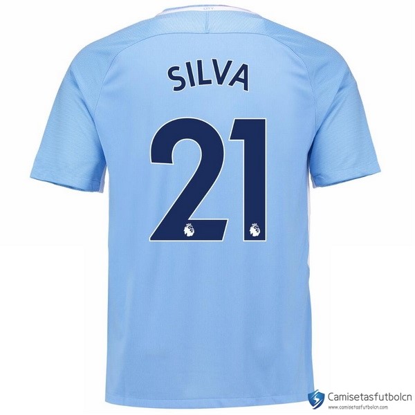 Camiseta Manchester City Primera equipo Silva 2017-18